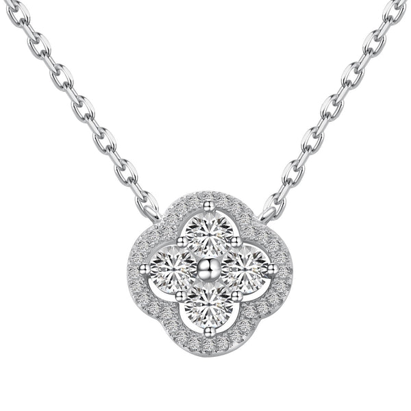 <ORIELL>Exquisite Necklace With Four-Leaf Clover Flower Design