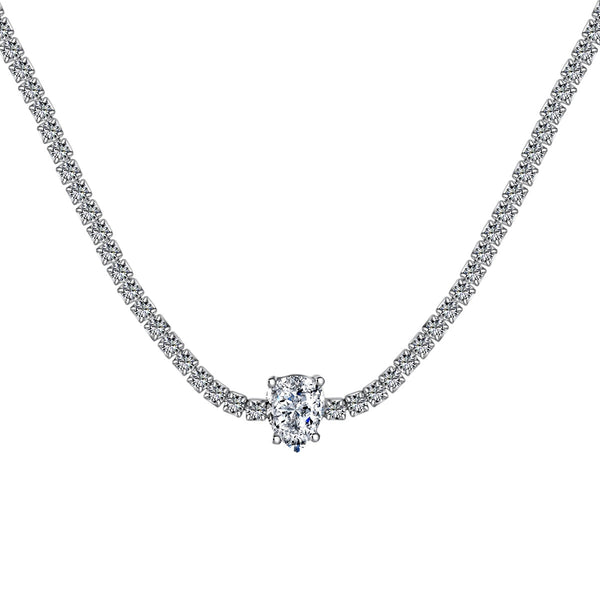 <ORIELL>1.0 carat Unique Pear Cut Tennis Necklace