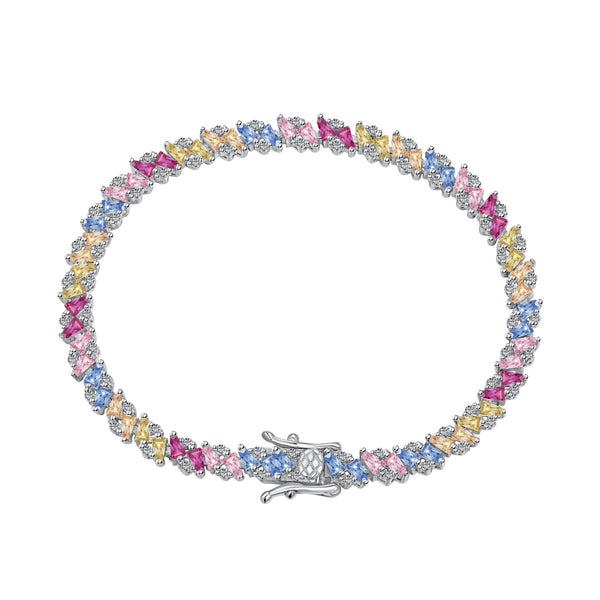 <ORIELL>Ornate Sparkling Multi Cut Party Bracelet