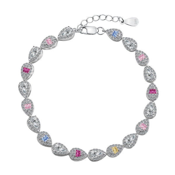 <ORIELL>0.25 Carat Radiant Water Drop Shape Daily Bracelet
