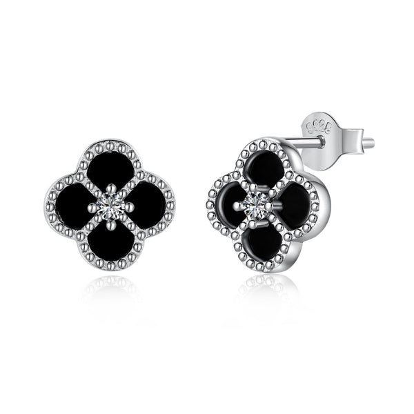 <ORIELL>Four-Leaf Clover Flower Shape Exquisite Earrings
